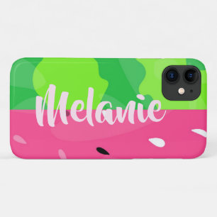 Roze groene watermeloen zomer gestileerd gepersona iPhone 11 hoesje