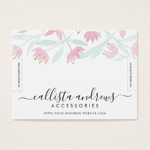 Roze groene Waterverf Bracelet display Visitekaartje