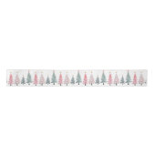 Roze groene wervelende kerstbomen lint (Voorkant)