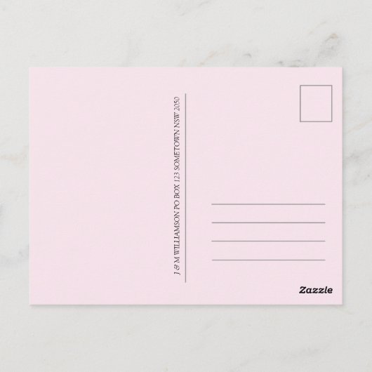 Roze Groovy Disco Pattern Dank u Briefkaart (Achterkant)
