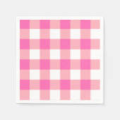 Roze Grote Gingham geruite cheques Servet (Voorkant)