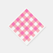 Roze Grote Gingham geruite cheques Servet (Hoek)
