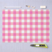 Roze Grote Gingham geruite cheques Tissuepapier (Craft)