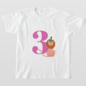 Roze Grote Jaar Verjaardag Feestleeuw T-shirt (Laagn)