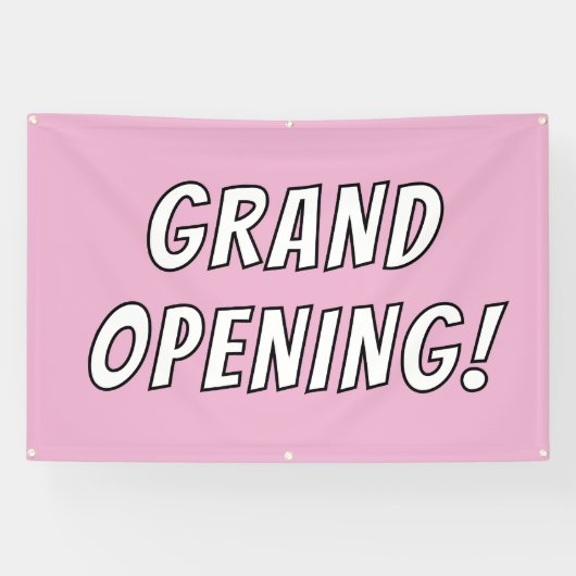 Roze Grote Opening! Banner (Horizontaal)