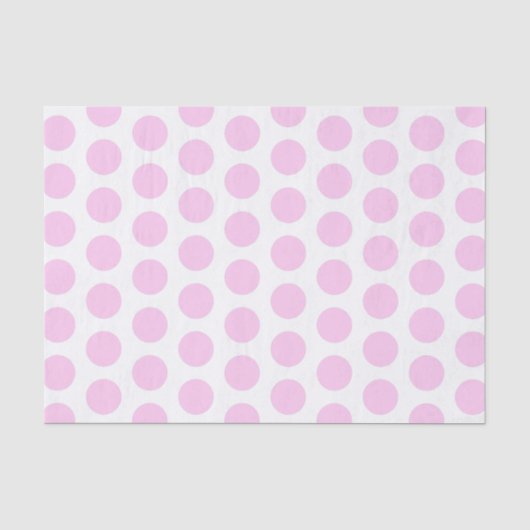 Roze Grote Polka Dot Tissuepapier (Voorkant)