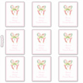 Roze Groth Vlinder Boekplaat Sticker (Voorkant)