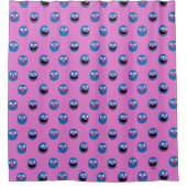 Roze Grover Face Pattern Douchegordijn (Voorkant)