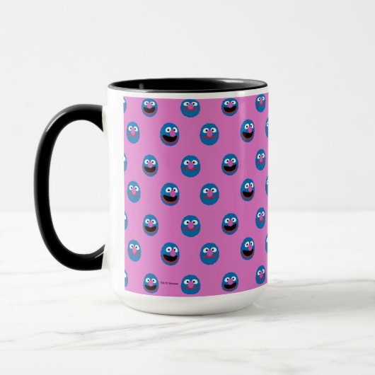 Roze Grover Face Pattern Mok (Links)