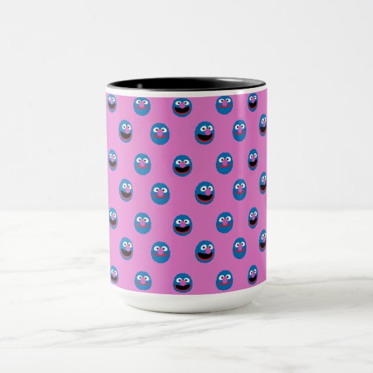 Roze Grover Face Pattern Mok (Midden)