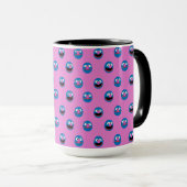 Roze Grover Face Pattern Mok (Voorkant rechts)