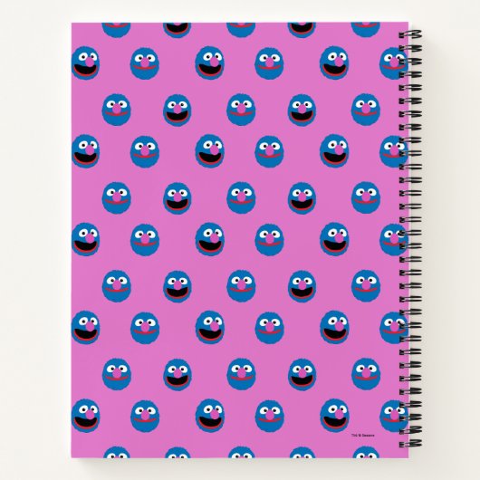Roze Grover Face Pattern Notitieboek (Achterkant)