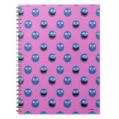 Roze Grover Face Pattern Notitieboek (Voorkant)
