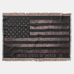 roze grunge Amerikaanse vlag verdrietige tekst Deken