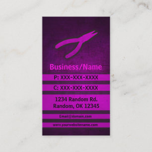 Roze grunge tangen aangepaste visitekaartjes