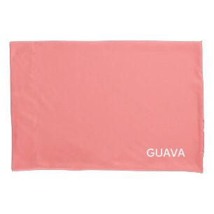 Roze guave-kleurnaam kussensloop