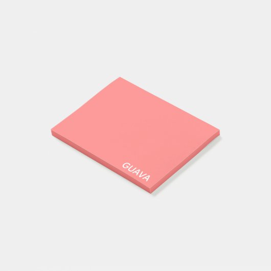 Roze guave-kleurnaam post-it® notes (Schuin)