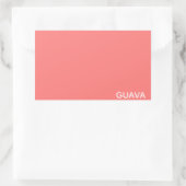 Roze guave-kleurnaam rechthoekige sticker (Tas)