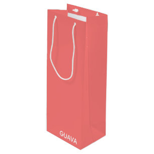 Roze guave-kleurnaam wijn cadeautas