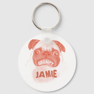Roze Gumpy Puggy Sleutelhanger
