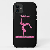 Roze Gymnastiek Meisje Sparkle Balance Beam Case-Mate iPhone Case (Achterkant)