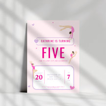 Roze Gymnastiek Verjaardagsfeest