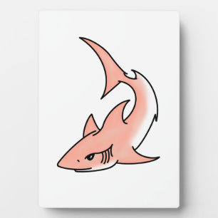 roze haai week cartoon tatoeage kunst oceaan dier fotoplaat