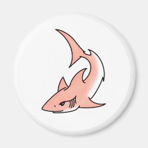 roze haai week cartoon tatoeage kunst oceaan dier magneet