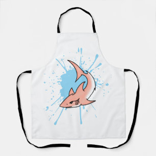 roze haai week cartoon tatoeage kunst oceaan dier  schort