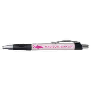 Roze haaien Cute Kids-pennen met naam Pen