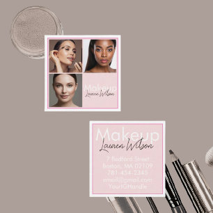  Roze Haar, Make-up, Beauty Studio Vierkant  Vierkante Visitekaartje