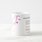 Roze haar met een liefdevol pictogram Hairstyling Koffiemok (Center)