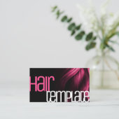 Roze Haar Moderne Neon Heldere Kleuren Kapper Visitekaartje (Staand voorkant)