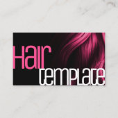 Roze Haar Moderne Neon Heldere Kleuren Kapper Visitekaartje (Voorkant)