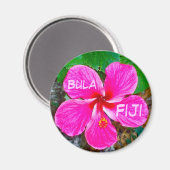 Roze Habiscus magneet (Voorkant / Achterkant)