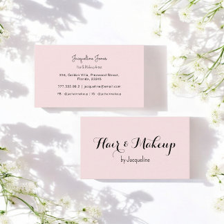 Roze hair Makeup Beauty Salon Simple Visitekaartje