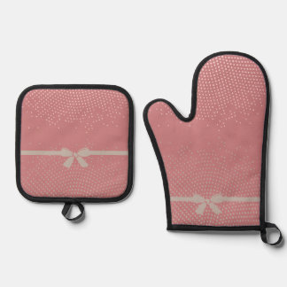 Roze Halftoon Ovenwant & Pannenlap Set