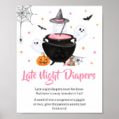 Roze Halloween Baby is het brouwen van late night Poster (Voorkant)