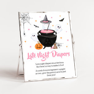 Roze Halloween Baby is het brouwen van late night Poster