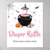 Roze Halloween Baby is het brouwen van luier Raffl Poster (Voorkant)