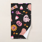 Roze Halloween Bad Handdoek (Handdoek)