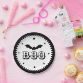 Roze Halloween, Boe! Papieren Bordje (Feest)