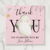 Roze Halloween Dank u Label (Voorkant)