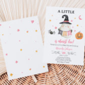 Roze Halloween Ghost Little Boo Baby shower Kaart