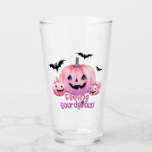 Roze Halloween Glas (Voorkant)