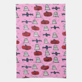 Roze Halloween-hosts, -vleermuizen en -jager op la Theedoek (Verticaal)