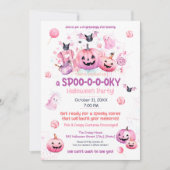 Roze Halloween Kaart (Voorkant)