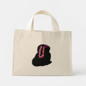 Roze Halloween konijn kostuum Mini Tote Bag (Achterkant)