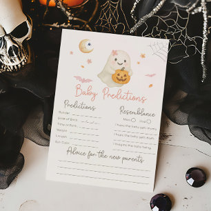 Roze Halloween Little Boo Baby Voorspellingsspel