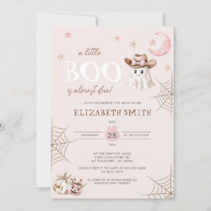 Roze Halloween Little Boo bijna te wijten aan Baby Kaart